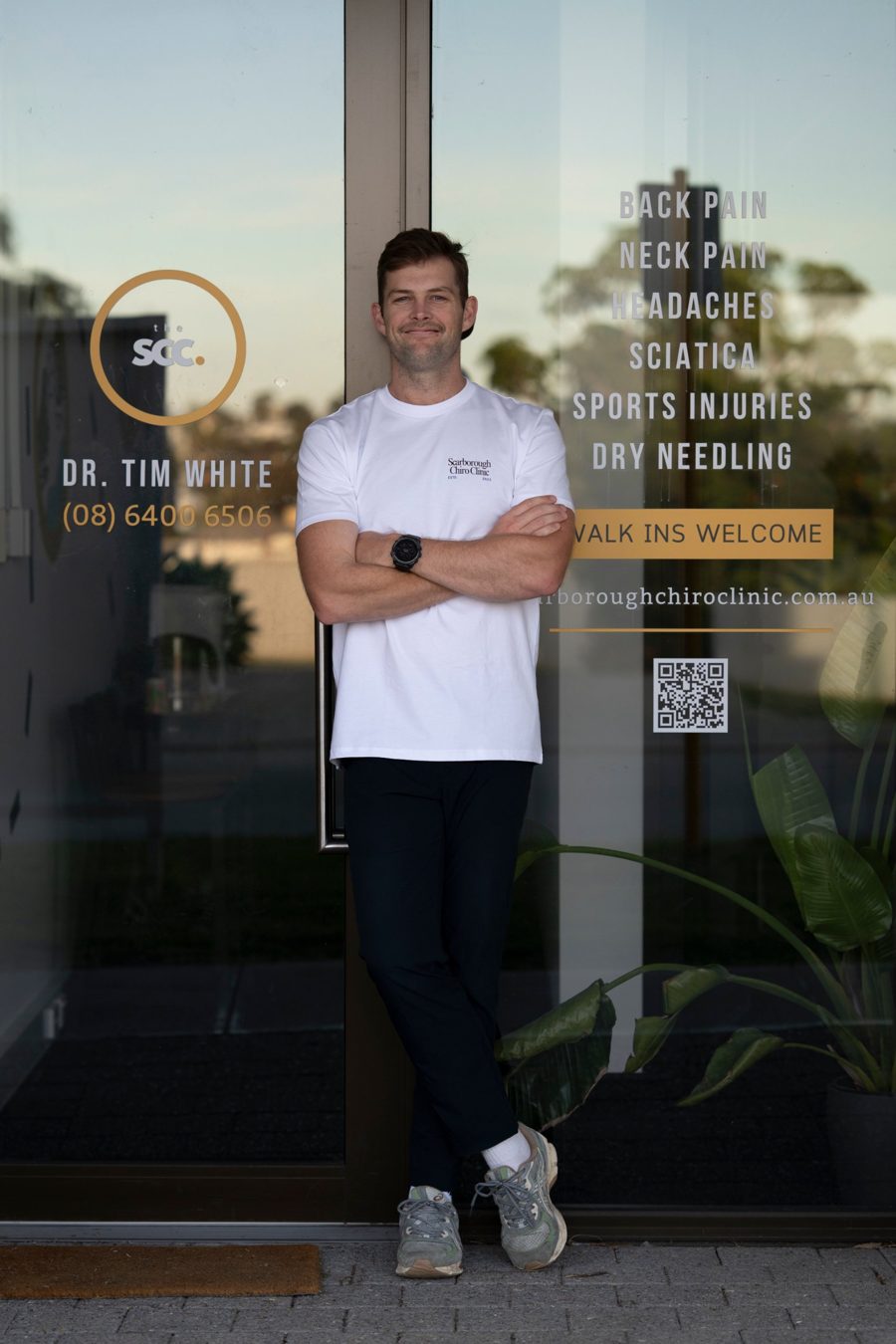 Tim outside Scarborough Chiro Clinic